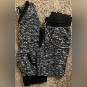 No Boundaries Black and White Knit Pants